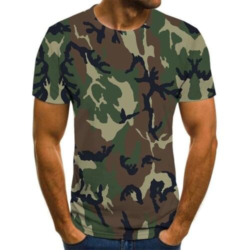 3D Camouflage T-shirt Army Green Blue Camouflage Tshirt Men Women Casual Summer Tee Hunting Short Sleeve Tops 6XL