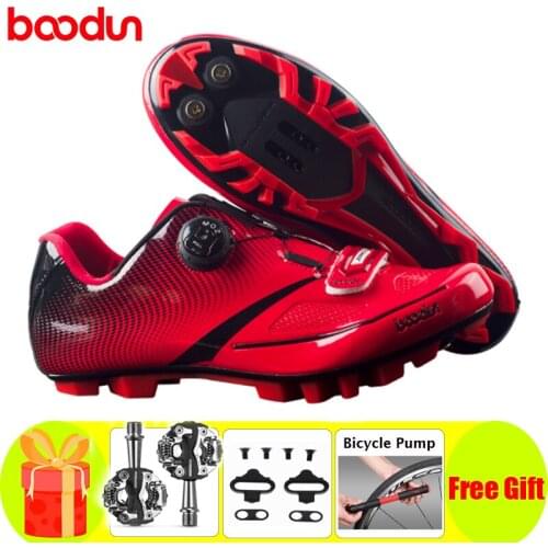 BOODUN sapatilha ciclismo mtb Cycling Shoes Men Mountain Bike Bicycle Reflective Cycle Sneakers Women Triathlon Racing Shoes