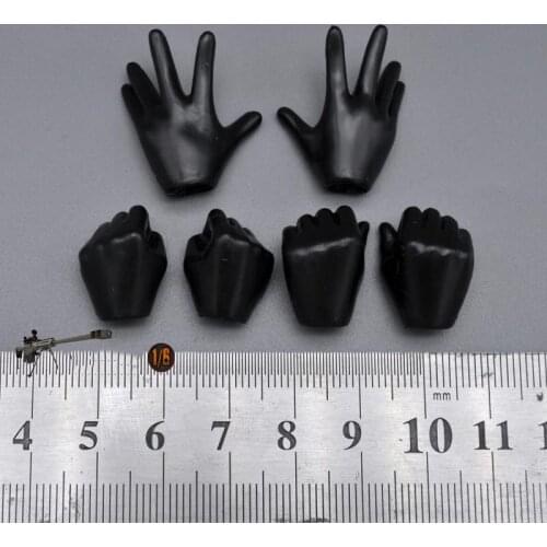 Best Sell 1/6th Sexy Female Black Hand Model Clown Fit For Mostly 12 inch Doll Soldier Collecton