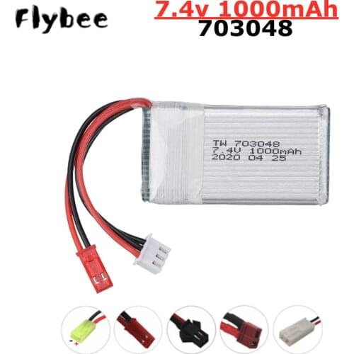 7.4V 1000mah 703048 Lipo Battery For MJXRC X600 2s 7.4V 1000mah 25c 703048 Lipo Battery for Remote Control toys Parts