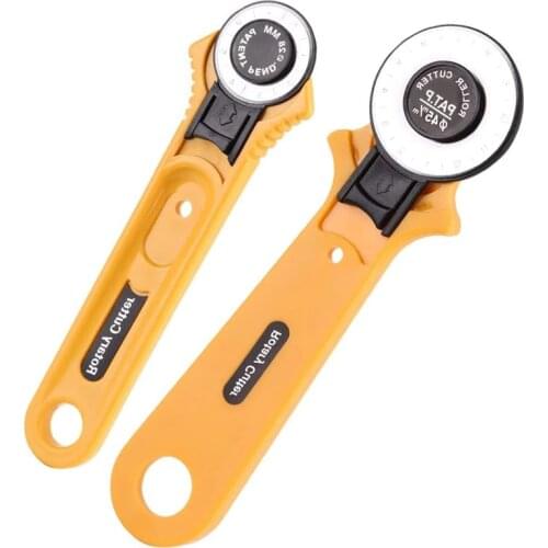 LMDZ 2 Pcs Fabric Rotary Cutter with Safety Lock Rotary Vutter Kit for Fabric Quilting Sewing Arts Crafts 45/26mm Sharp Durable