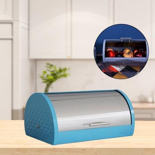 Metal Bread Box Storage Kitchenware for Kitchen Loaves Muffins Sandwiches Farmhouse Food Biscuit Counter Countertop Container