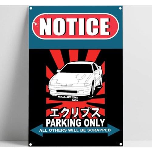 Mitsubishi Eclipse GS D22A 1G-A Parking Only Tin Sign Bar Pub Home Garage Poster Metal Funny Car Parking Wall Art Decor