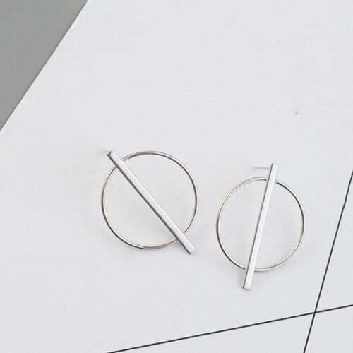Miuoxion Retro Circle OI Earrings Fashion Personality Punk Party Jewelry For Women Feature Namour Charm Gift All Seasons