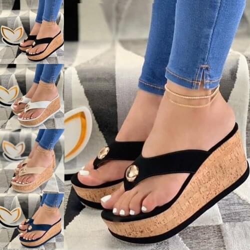 SAGACE Fashion Breathable Wedges Heel Outdoor Leisure Ultra Slippers Womens Plus Size Sandals women 2021 high heel Shoes