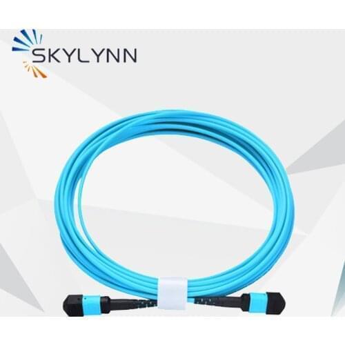 5Pcs/Bag 1 Meter Length High Density 12 Core OM3 MPO/MTP Male to Male Connector Fiber Optic Patch Cord