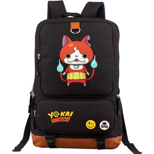 Anime Yokai Watch YO-KAI Jibanyan Backpack Student School Shoulder Bag Men womens travel canvas Package Laptop Rucksack