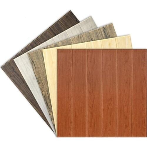 DIY Wood Grain Stickers Living Room 3d Brick Wallpaper For Kids Room Bedroom Home Decor Wall Covering Self Adhesive Wallpaper