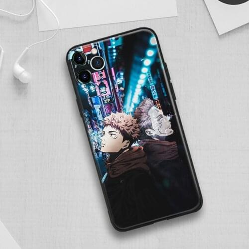 Yuji Itadori Jujutsu Kaisen Sukuna Glass Silicone Phone Case for IPhone SE 6s 7 8 Plus X XR XS 11 12 Mini Pro Max Cover Shell