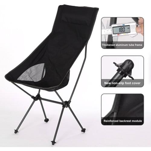 Outdoor Camping Chair Oxford Cloth Portable Folding Lengthen Camping Seat For Fishing Festival Picnic BBQ Beach Ultralight Chair
