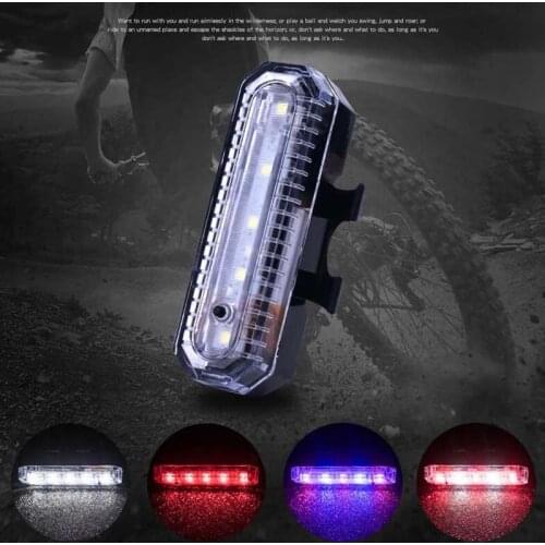 Rechargeable Bike Bicycle light LED USB Rear Tail Safety Warning Cycling light Taillight Portable Flash Light