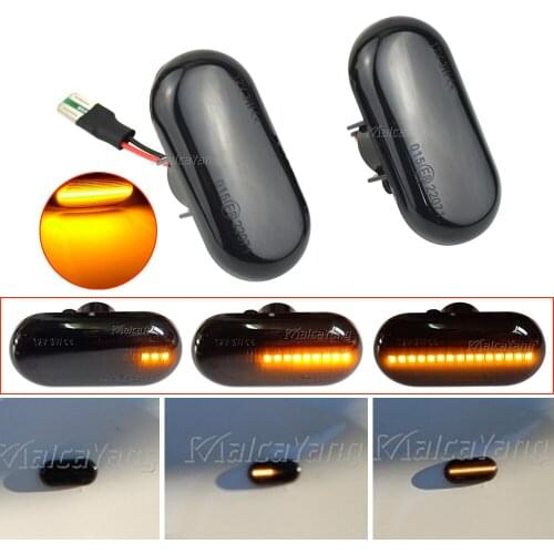 For Renault Clio 1 2 KANGOO MEGANE ESPACE TWINGO MASTER Led Dynamic Side Marker Turn Signal Light For Nissan Opel Smart FORTWO