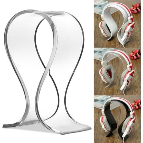 Universal U Shape Acrylic Headphone Stand Headphone Hanger Display Shelf Stand Bracket Desk Portable Headphone Accessories