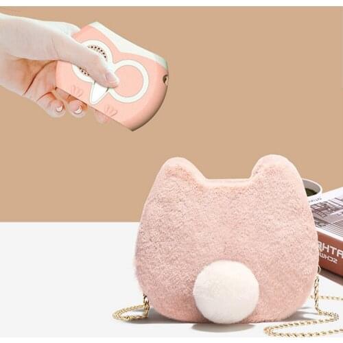 Fan Mini USB Portable Owl hanging Fan Neck Rechargeable Three-speed Small Desk Fans handheld Air Cooler Conditioner for Room 5