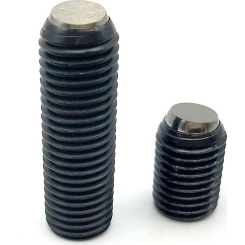 1pcs M16 Allen Anti-reverse type flat surface bead positioning screw without spring ball lock plunger bolt black 20mm-50mm long