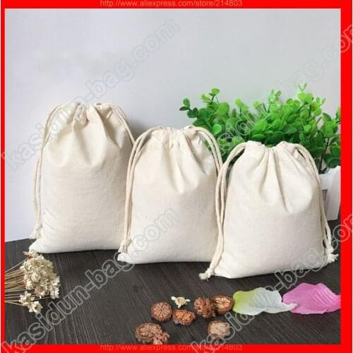100pieces/lot)plain cotton bags small,logo bag service available