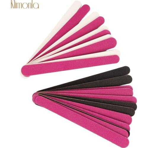 50 Pcs/Set Pink Double Side Nail File 180 Professional Nail Polish Sanding Buffer Strips Nail Polishing Manicure Pedicure Tools