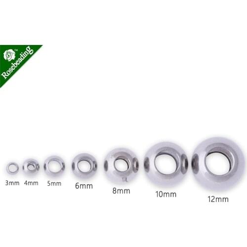 50pcs round stainless steel beads,metal beads,smooth round