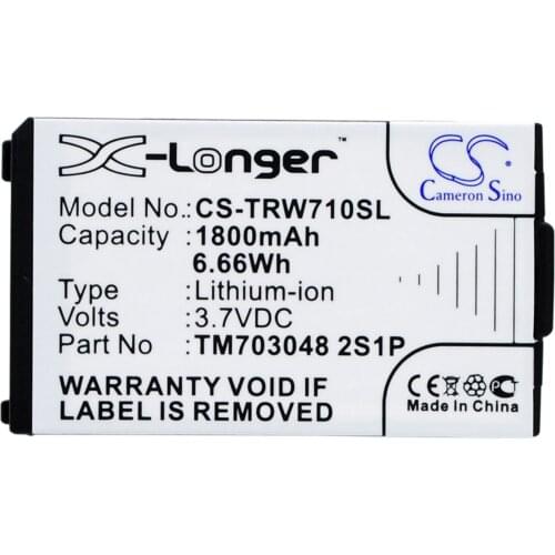 2021 Battery For Tritton TM703048 2S1P Warhead 7.1 1800mAh / 6.66Wh