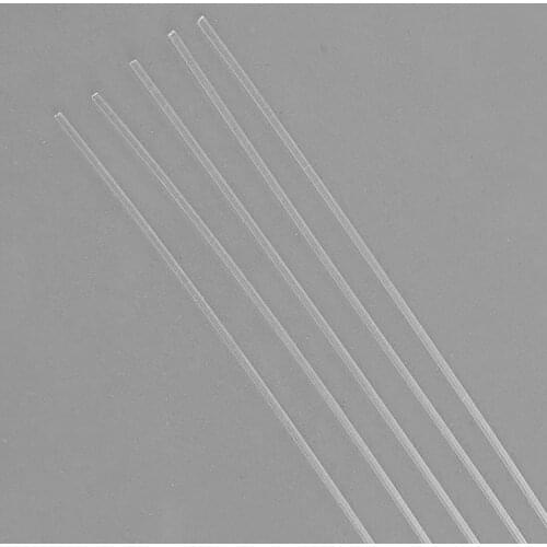 5x Acrylic Clear Round Rod 250mm Length for Model Scene DIY