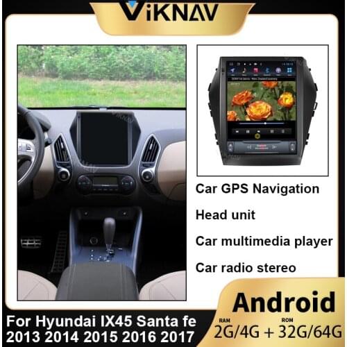 Car GPS navigation autoradio For Hyundai IX45 Santa fe 2013 2014 2015 2016 2017 car multimedia stereo player head unit