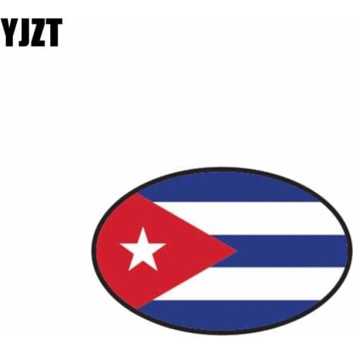 YJZT 11.8CM*7.5CM Personality Accessories Cuba Country Code Car Sticker Decorate Decal 6-0479