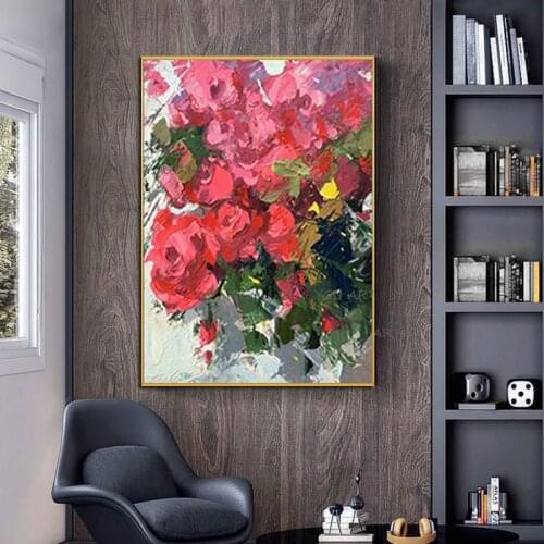 100%Modern Generat Abstract Wall Handpainted Beautiful AbStract Oil Paintings On Canvas Modern Art Flower Pictures Home Decora