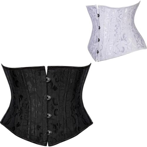 Wholesale Waist trainer Women Corset with Clasp Vintage Style Overbust Corsets and Bustiers Floral Lace Up Corset Top Lingerie