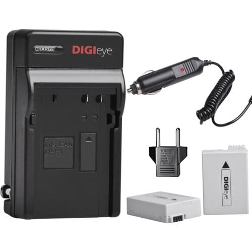LP-E8 LP E8 Battery 2 Pack +Wall Charger Compatible with Rebel T2i, T3i, T4i, T5i, 550D, 600D, 650D, 700D, Kiss X4, X5, X6