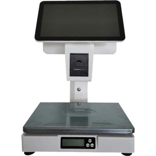 Multifunctional 58 mm receipt printing scale weigh and cashier dual screens easy to operate