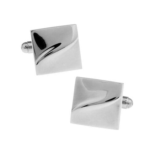 Men Jewellery Cuff Cuff Links Wholesale&retail Silver Color Copper Square Design Best Gift For Men