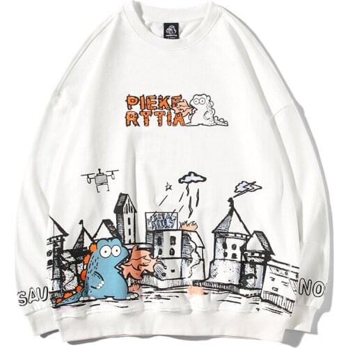 2020 New Arrival Hot Sale Hoodies Top Fashion Hoodie Loose Long Sleeve Casual Full Print O-neck None Cotton Hip Hop Sweatshirt