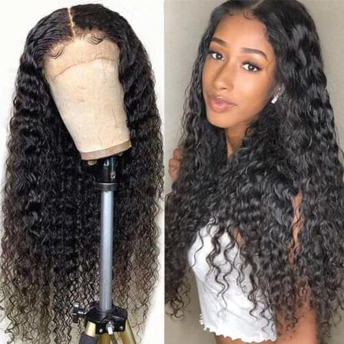 10-32 Inch Water Wave Human Hair Wigs 150% Density 13X4 Lace Front Human Hair Wig For Women HD Transparent Lace Frontal Wig
