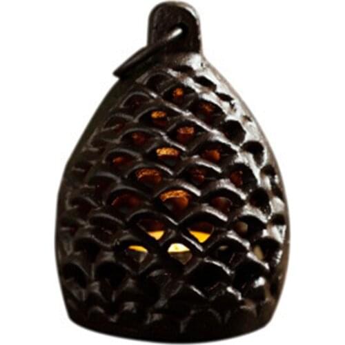 Pinecone Retro Candle Holder Metal Wedding Iron Aroma Candle Holder Party Dinner Hanging Lamp Farol Portavelas Home Decor DD60ZT