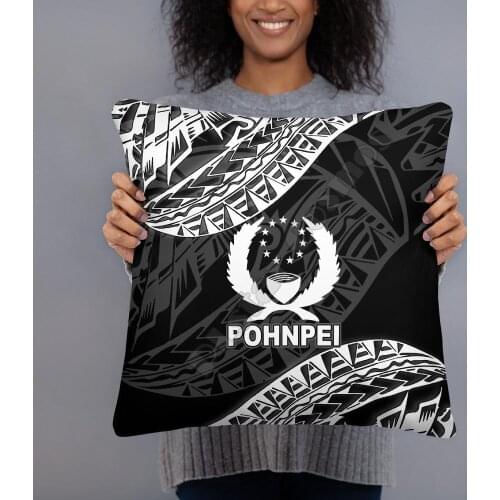 Pohnpei Polynesian Pillow Black Seal Pillowcases Throw Pillow Cover Home Decoration
