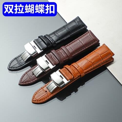 Genunie Leather Watch Band Calfskin Wrist Strap 14mm 16mm 18mm 19mm 20mm 21mm 22mm 24mm Leather Replacement Watchbands