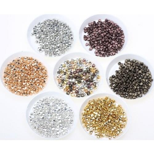 60pcs 3*4mm Zinc Alloy Heart Beads Rhodium Plated/Rose Gold/Bronze/Red Copper Spacer Charms DIY Bracelets Jewelry Making|Be