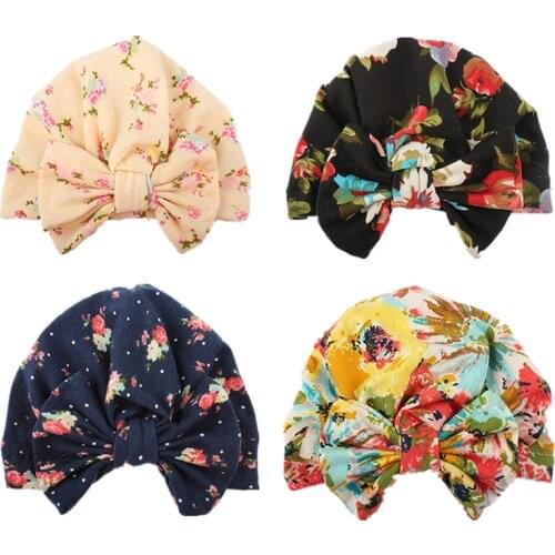 Newborn Baby Hat Rabbit Printed Ear Cotton Hat + Cross Hair Band Set Boy Girl Newborn Photography Props Child Hats Hairband