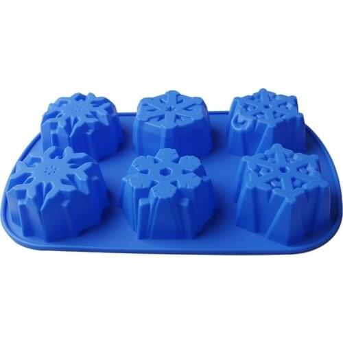 Flower Shape Silicone Mold 3D Christmas Snowflake Moon Cake Fondant Cupcake Mold DIY Baking Pastry Tools AX-2011