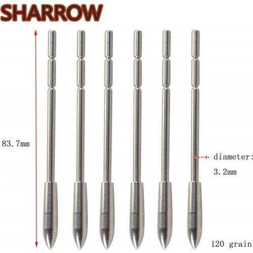 6/12/24pcs Archery Arrowhead Hunting Insert Arrow Point Tips Practice Broadhead For ID 3.2mm Arrow Shaft Shooting Accessories