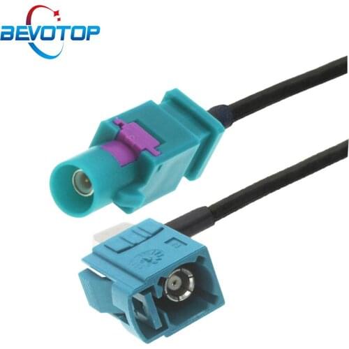 1PCS Fakra Z Male to Fakra Z Female 90 Degree Jack Car Navigation GPS Antenna Adapter Extension Cable RG174 RF Coaxial Pigtail