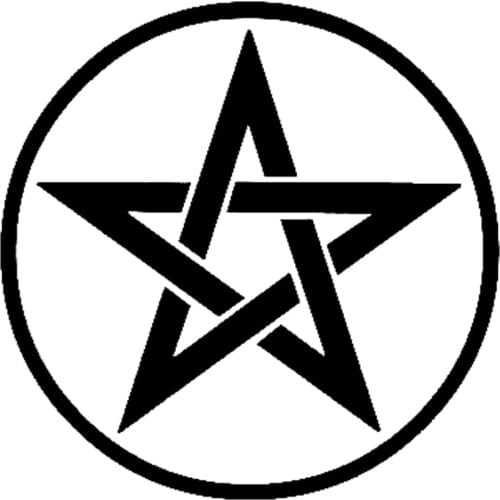 12.5cm*12cm Star Pentalpha Fashion Car Styling Motorcycle Car Sticker Black/Silver S3-5609