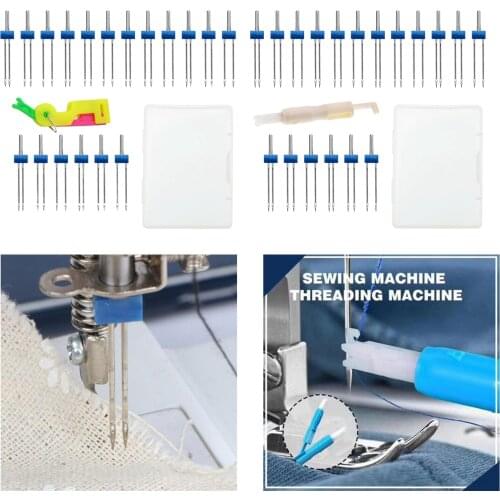 18x Twin Needles Double Twin Stretch Machine Needles Pin fit for Butterfly, for Brother, for Singer, for Janome Sewing Machine