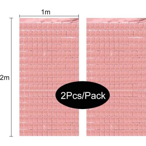 2 Pack Party Background Curtain Glitter Sequin Backdrop for Birthday Wedding Bachelorette Party Decorations Foill Curtain Wall