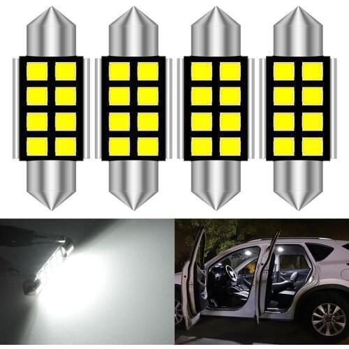 4pcs LED Bulb 36mm 31mm Canbus C5W Bulbs Car Interior Lights License Plate Light White For BMW E39 E36 E46 E90 E60 E30 E53 E70