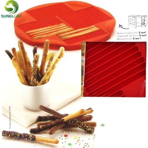 Homemade Non-stick Silicone Stick Pan Chocolate Cookie Biscuit Bar Mold To Make 30 Sticks In 5 Minutes Silicone Oven Baking Tray