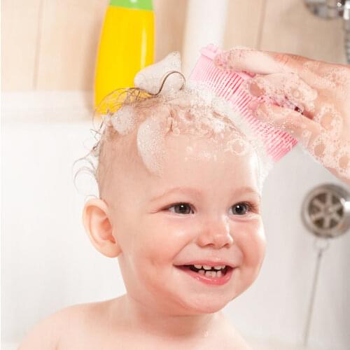 Baby shower brush multifunctional cleaning brush childrens shower brush Food grade silicone soft brushface scrub brush