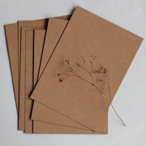 Card Paper Writing 350g Kraft Message Vintage Card Pack of 5 Pieces DIY Product Dimensions 21X15cm Freehand Drawing Created