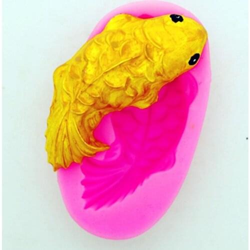 C1130 Small carp aromatherapy plaster silicone cake decoration mold chocolate mould baking tools