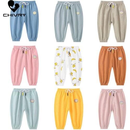 Chivry 2019 Summer Baby Girls Cotton Linen Solid Bloomers Pants Infant Kids Boys Girls Casual Breathable Trousers